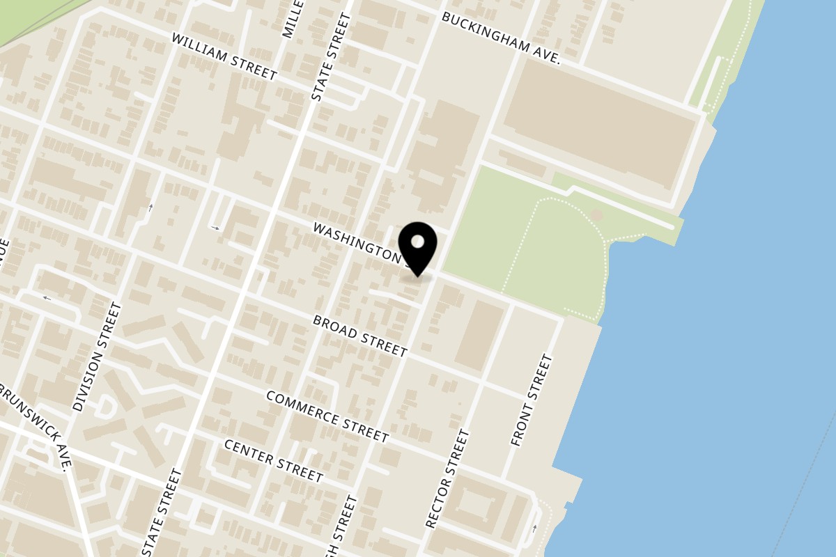 Map showing the location of Torres Cafe and Catering on 431 High St in Perth Amboy